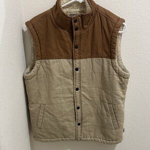 Men's Quilted Brown and Tan Vest